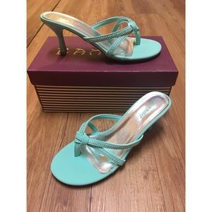 Aqua Bamboo Heels